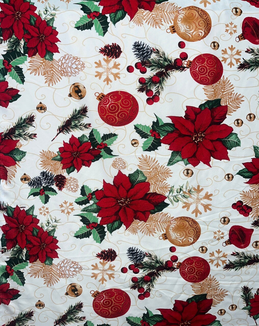 1 Yard Christmas Poly Poplin Fabric For Holiday Sewing Crafts And Décor Projects 60 Inch Width